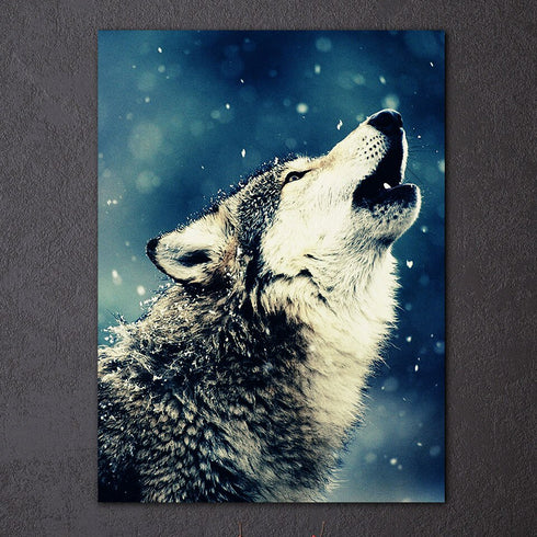 Tableau Loup Portrait